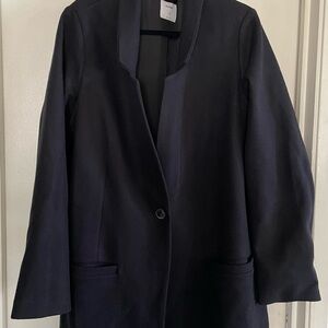 Old Navy Black Blazer Modern Professional Suit Jacket